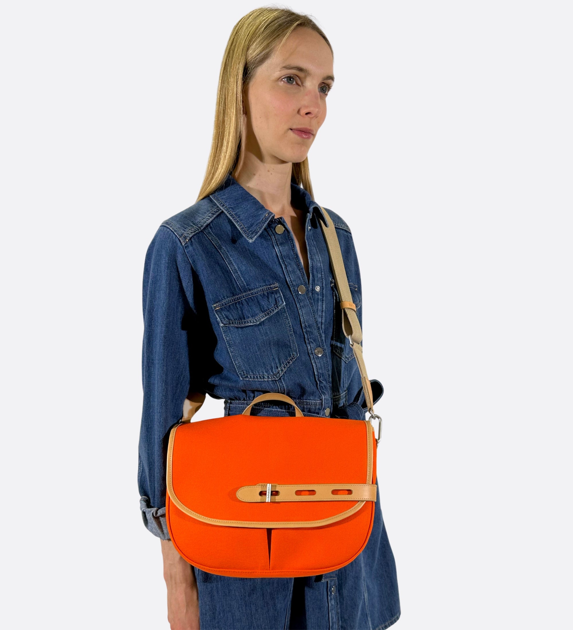 besace made in france THRS orange