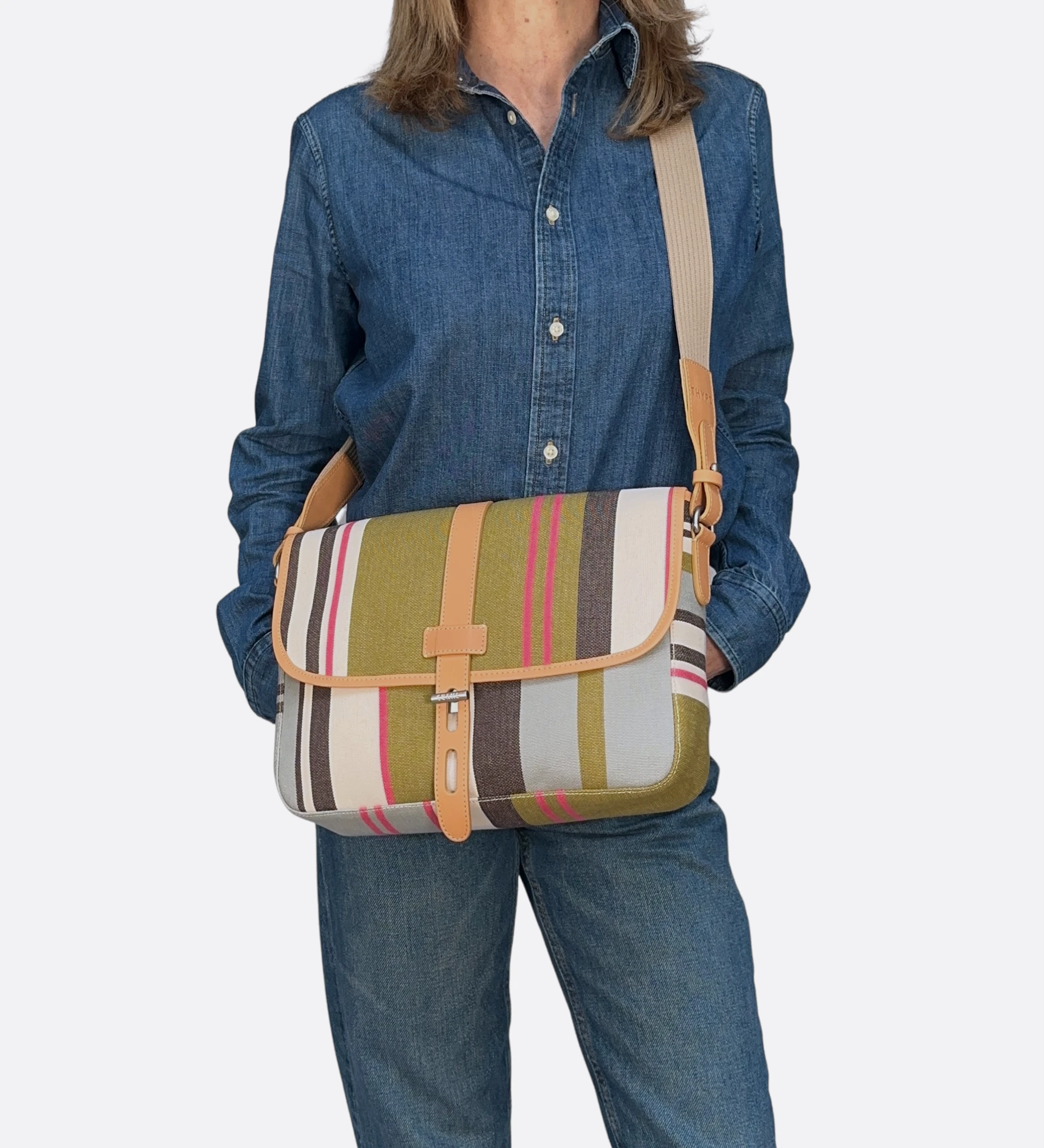 Besace rayée multico M THRS