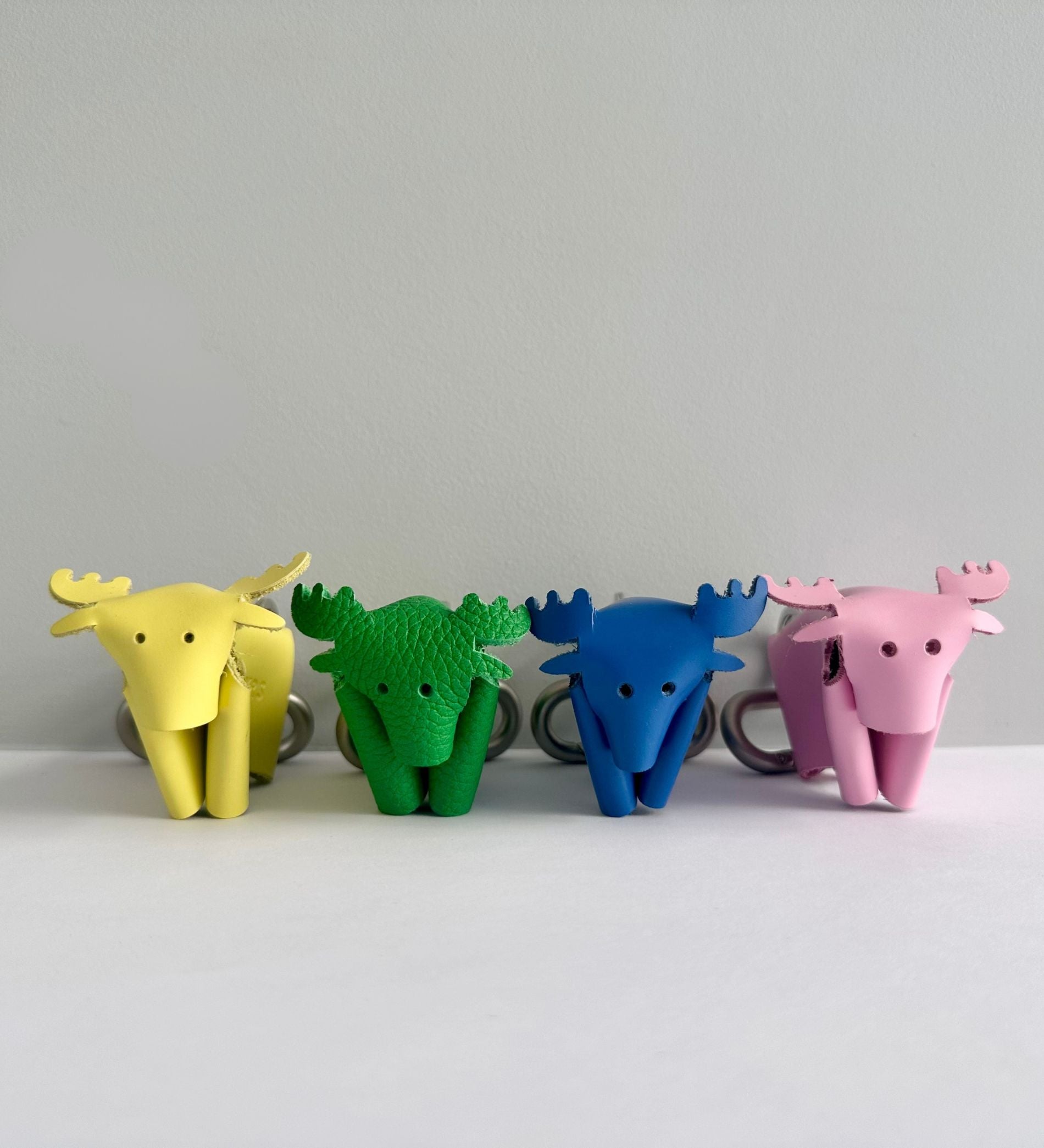 Moose Keychain | Upcycled leather