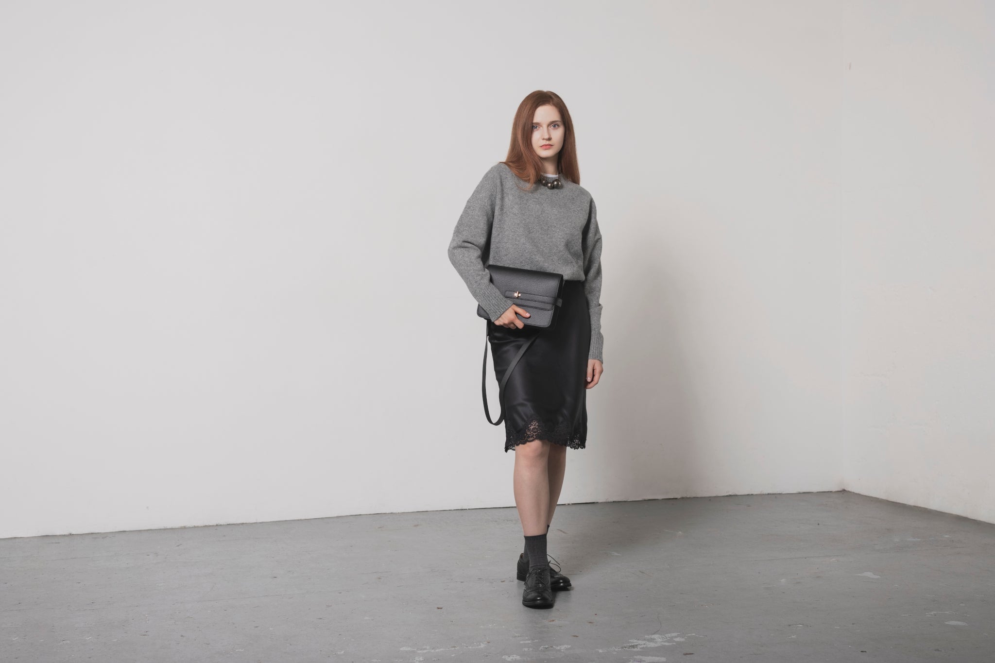 Sac LALOU en cuir grainé noir