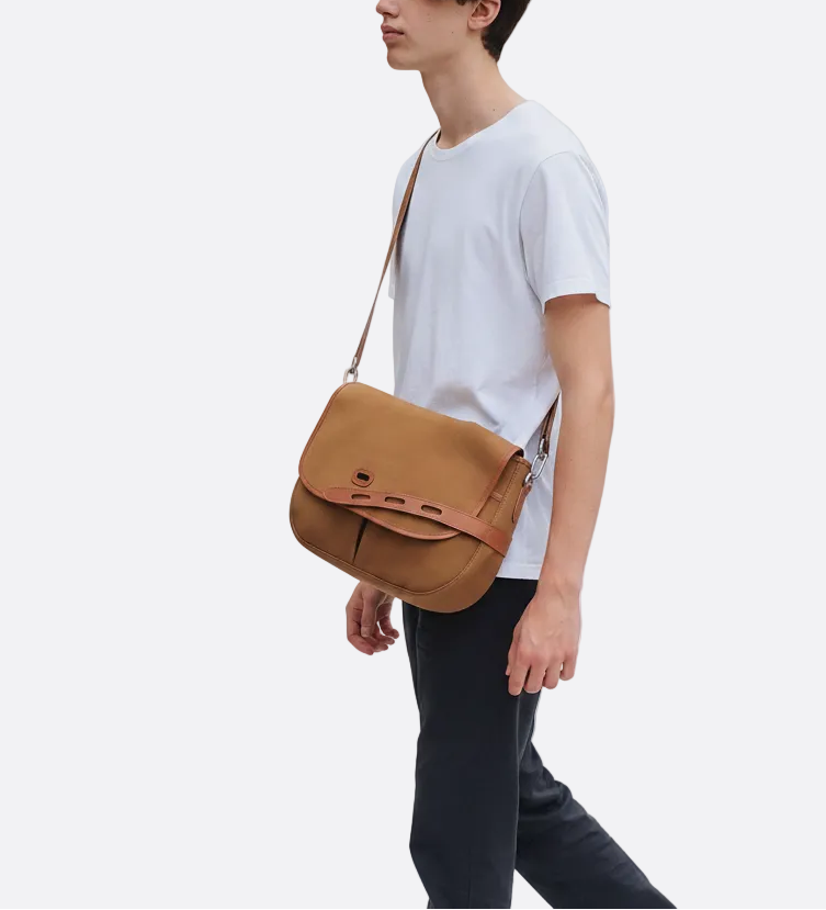 Umhängetasche aus doppeltem Twill | L