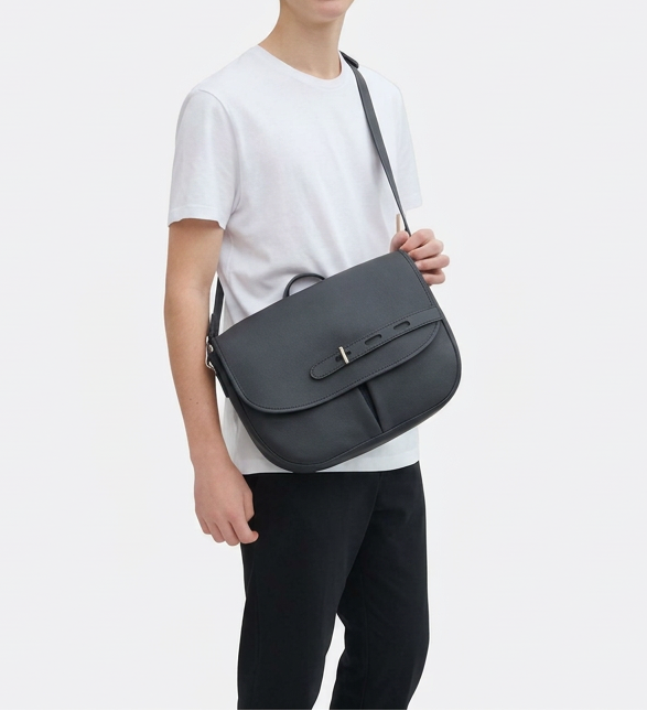 Umhängetasche aus doppeltem Twill | L
