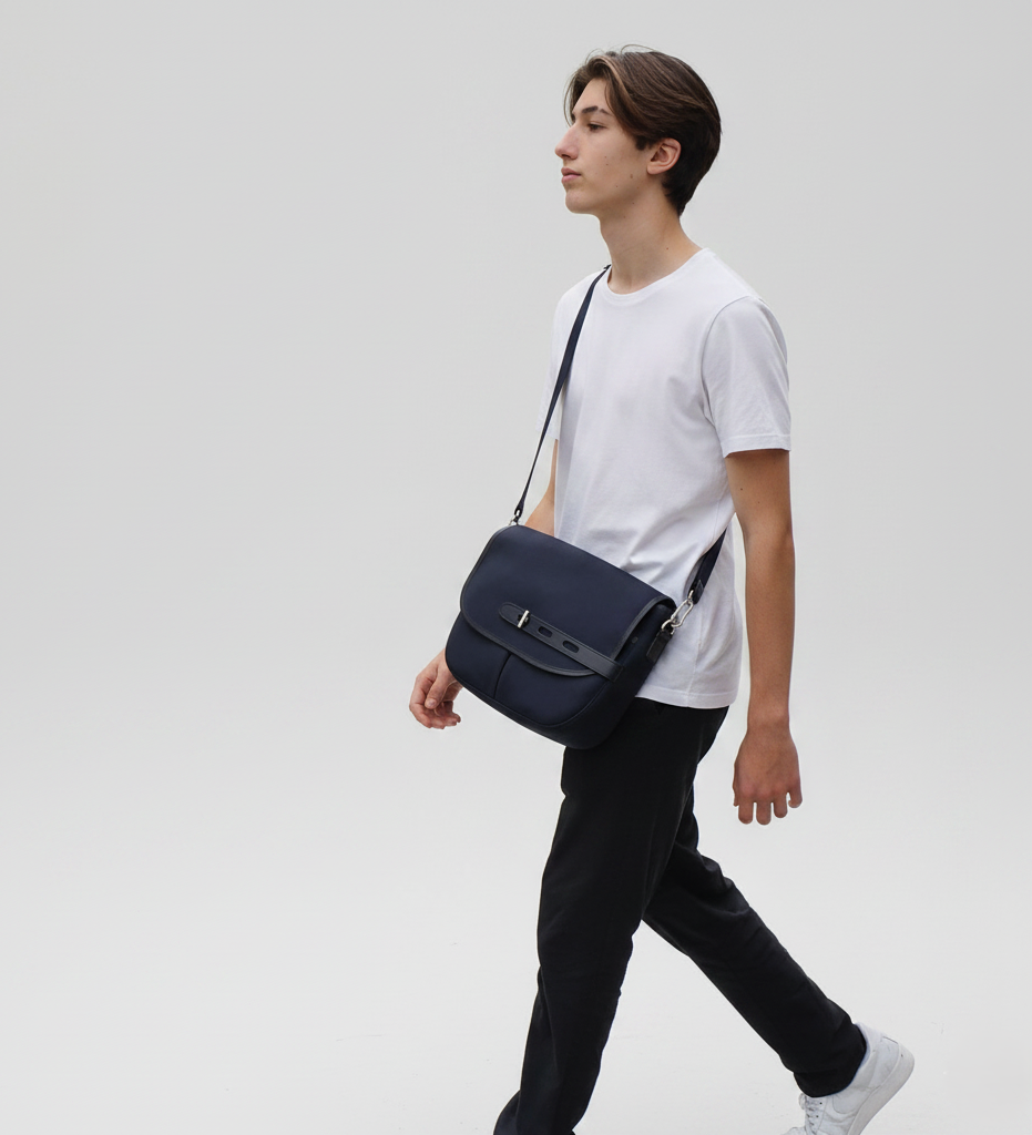Umhängetasche aus doppeltem Twill | L