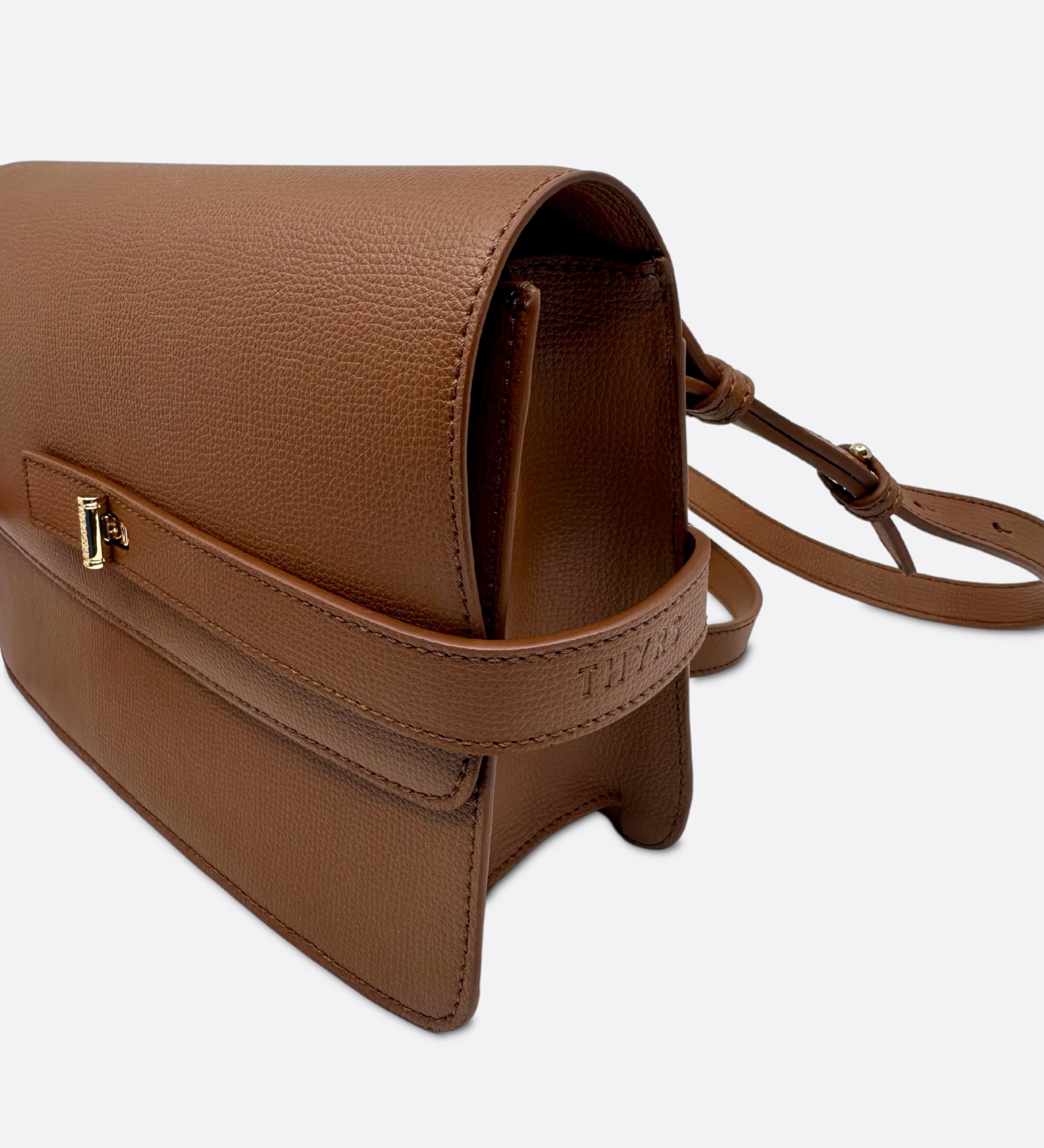 Sac Lalou cuir grainé caramel, THYRS
