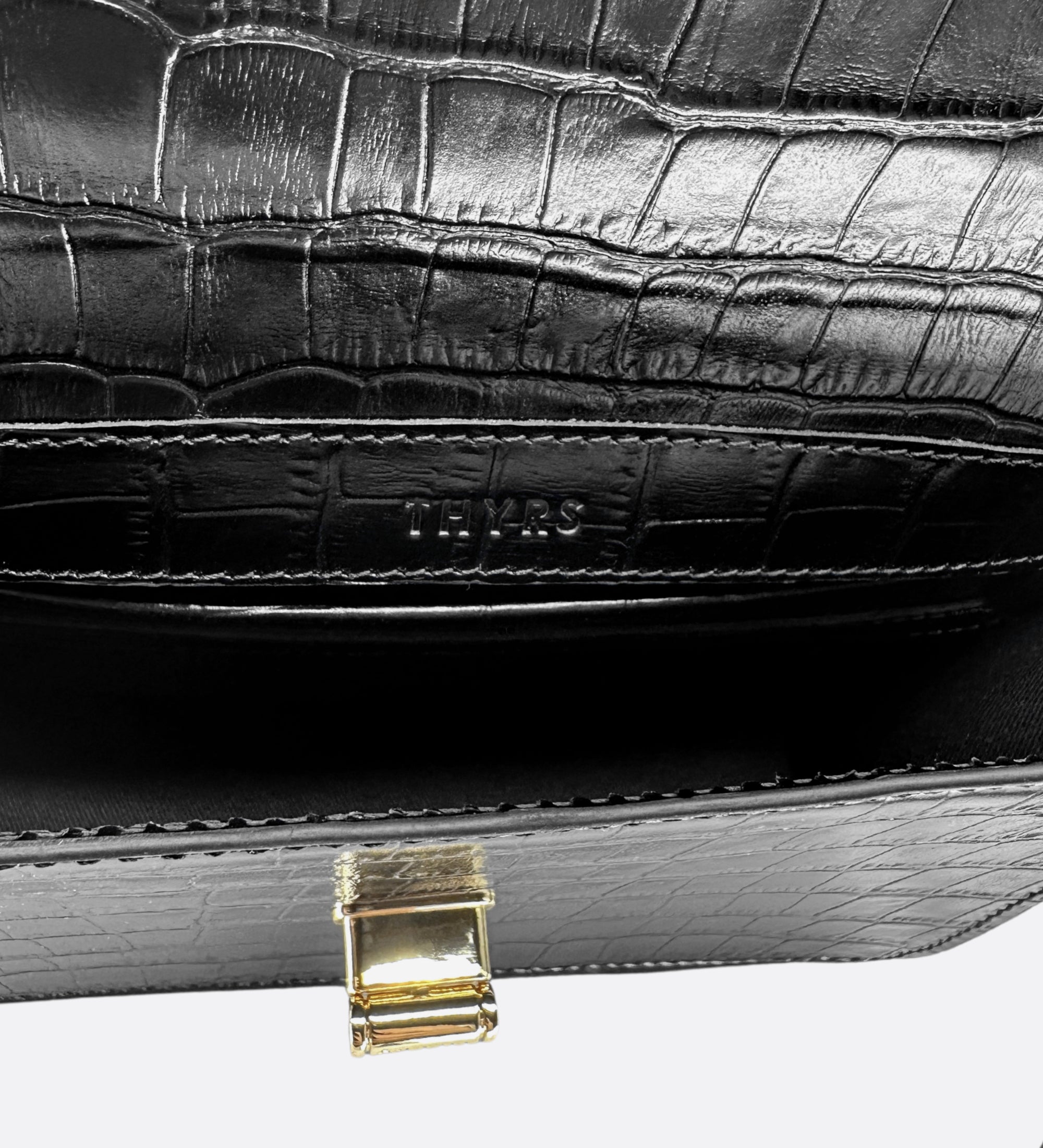 Petit Lalou, cuir croco noir, THYRS