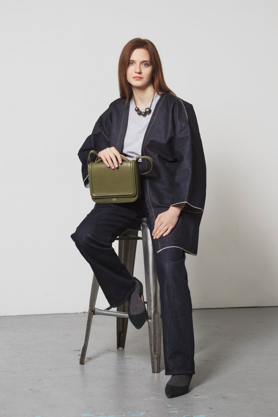 Sac NINE format carré kaki