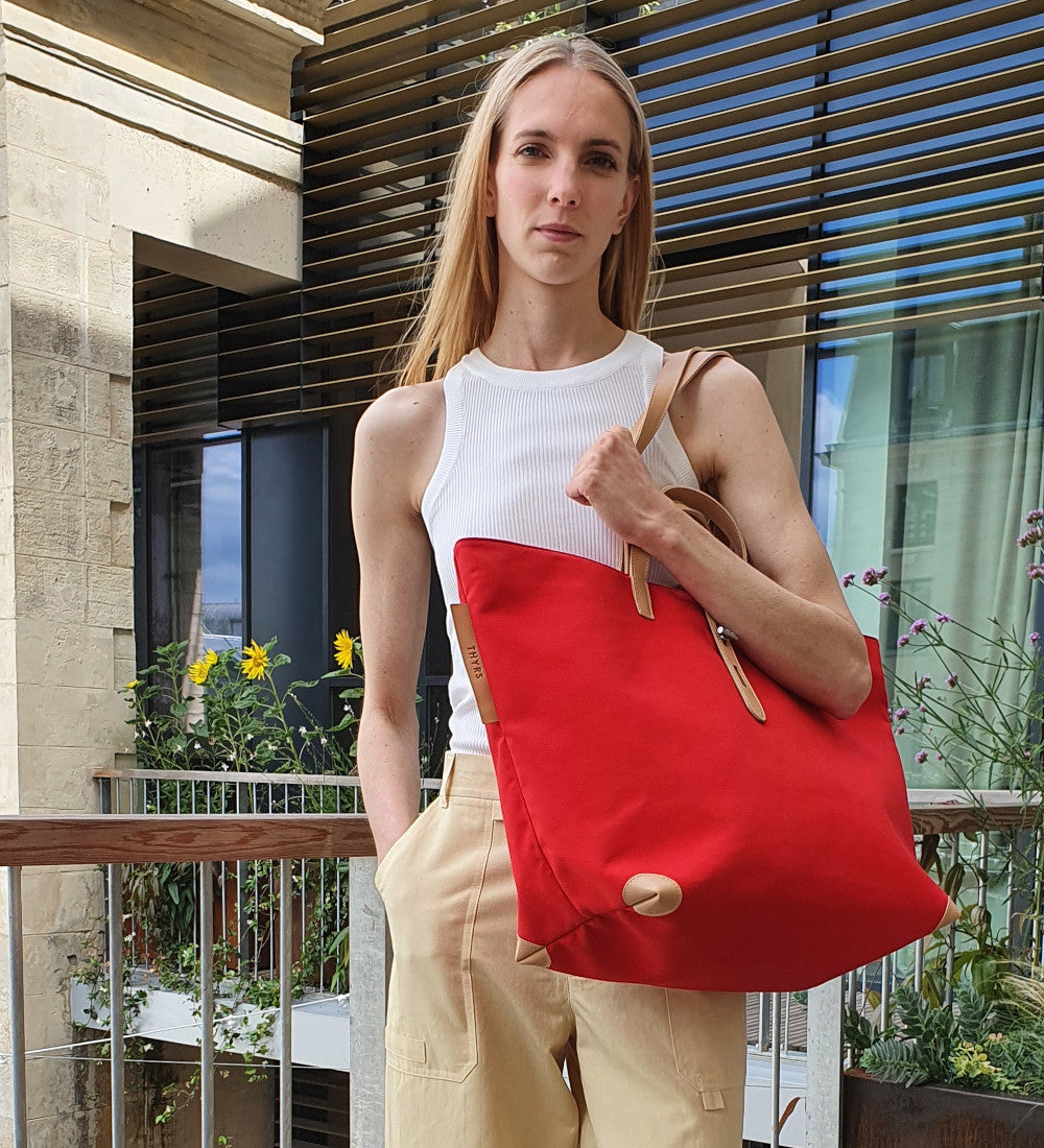 Tote bag fabriqué en France écoresponsable rouge par THYRS