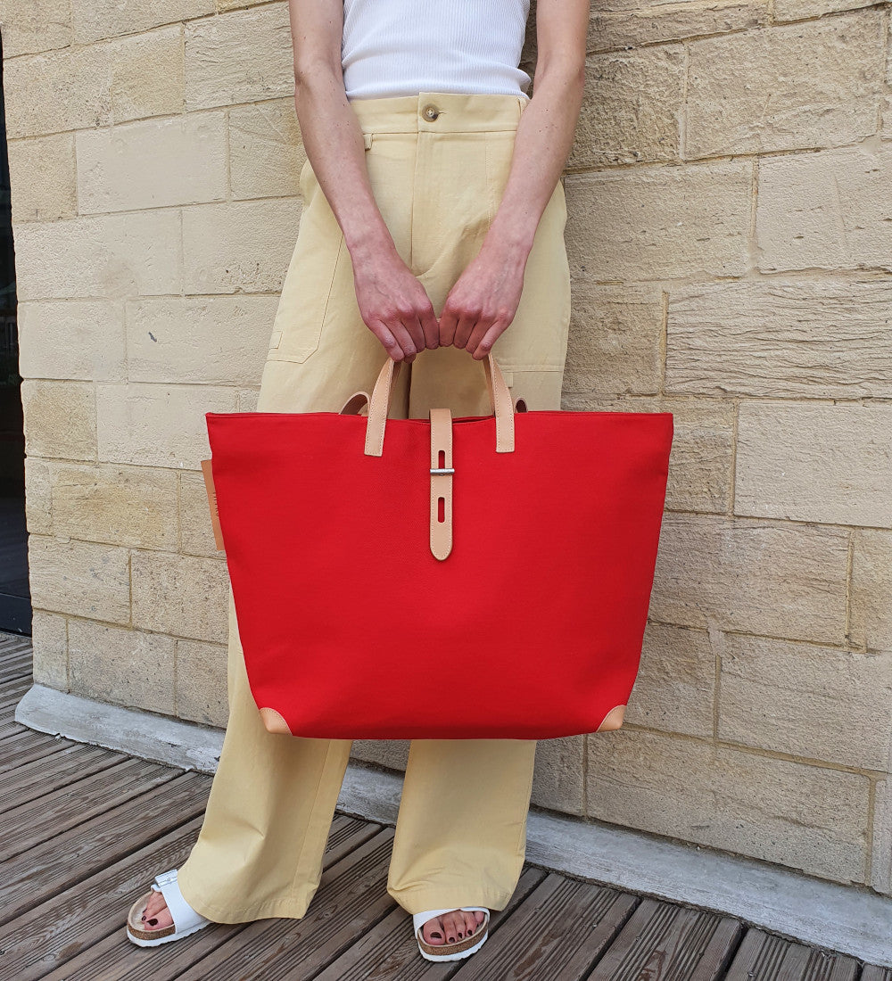 Tote bag fabriqué en France écoresponsable rouge par THYRS