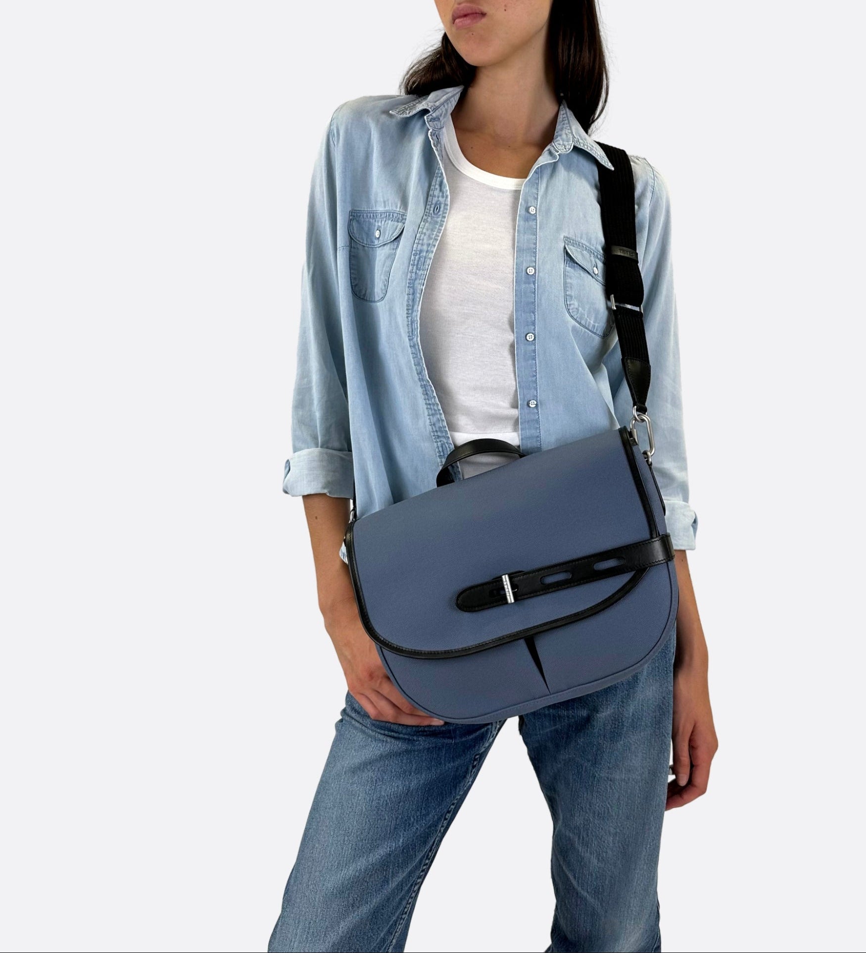 Moyenne besace Made in France bleu THYRS 