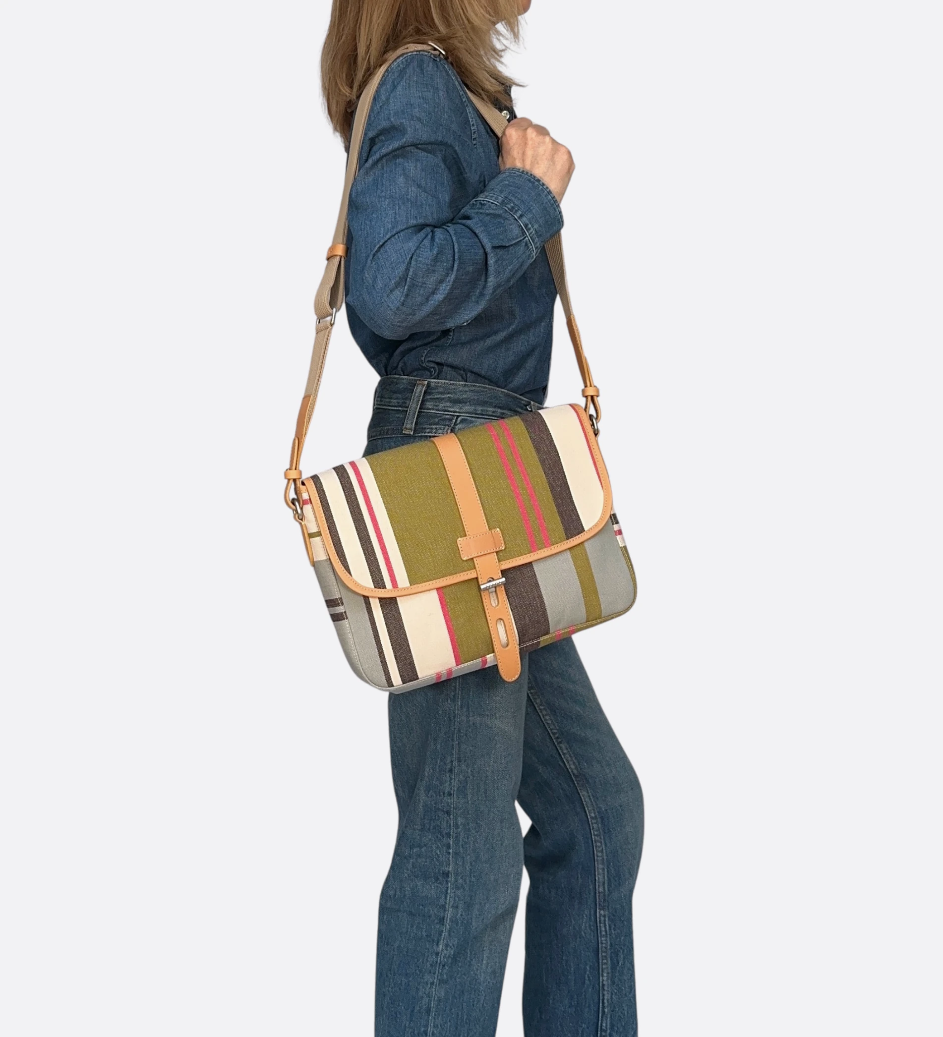 Besace rayée multico M THRS