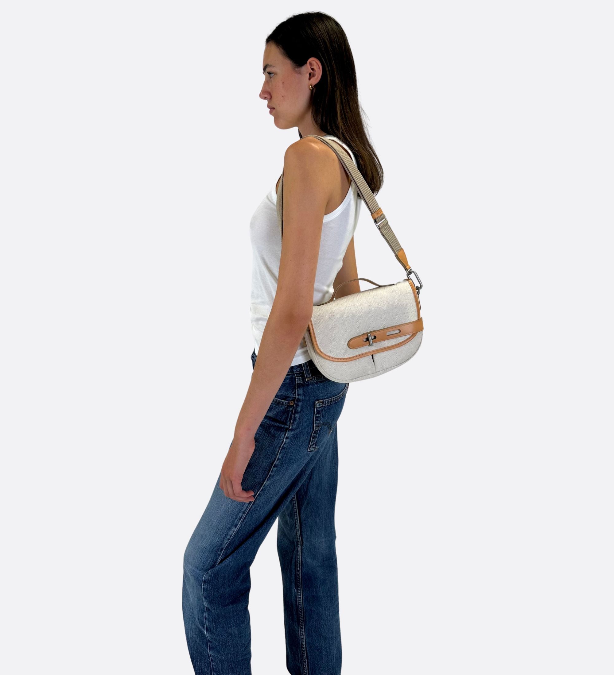 Besace Made in France natte ecru THYRS