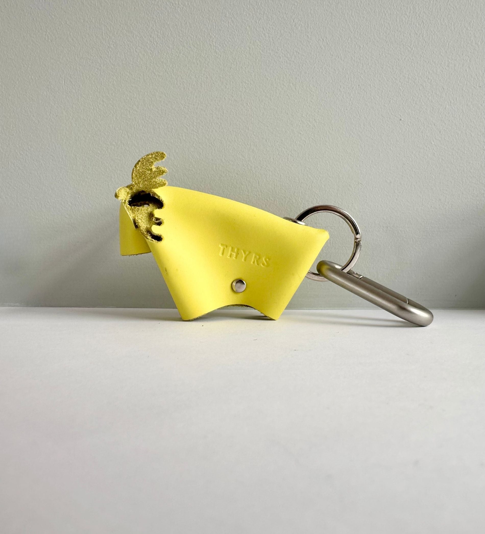 Moose Keychain | Upcycled leather