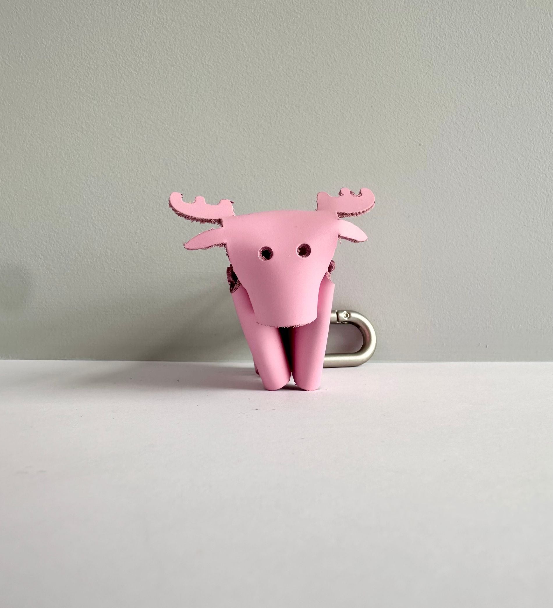 Moose Keychain | Upcycled leather