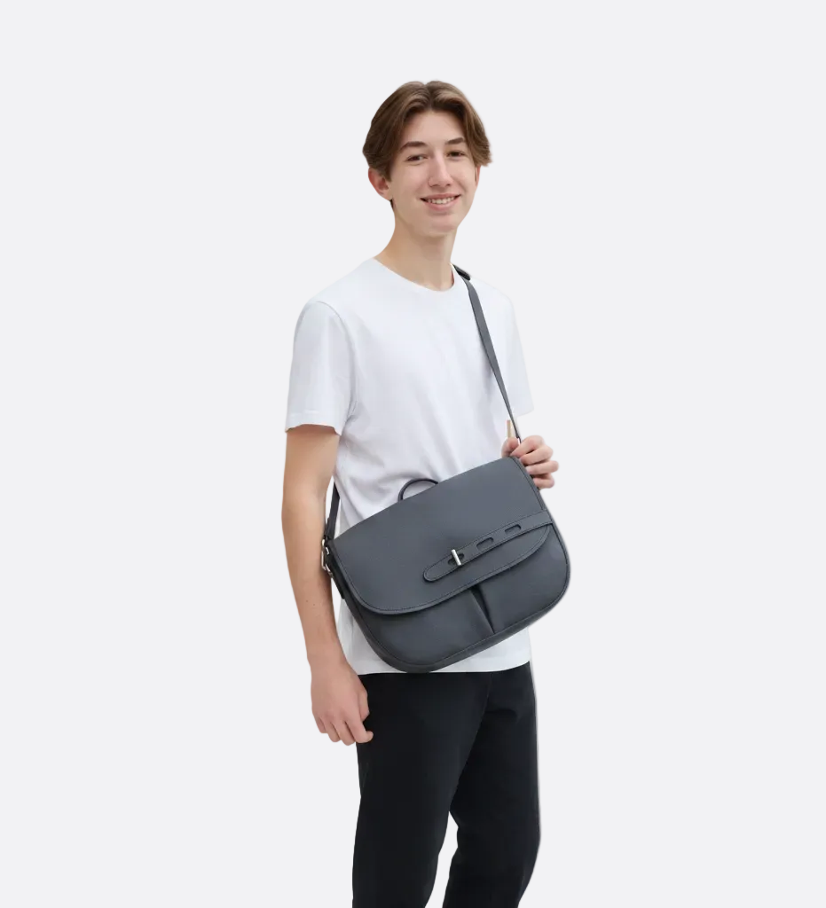 Umhängetasche aus doppeltem Twill | L