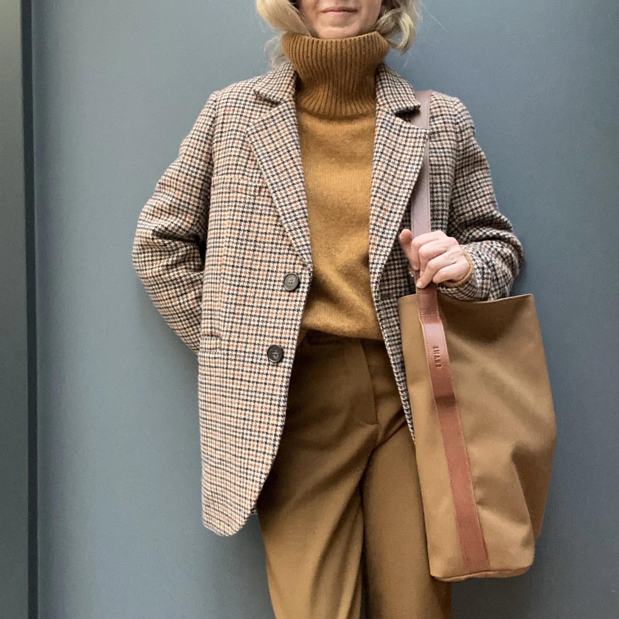 Cabas Nord Sud Double Twill caramel