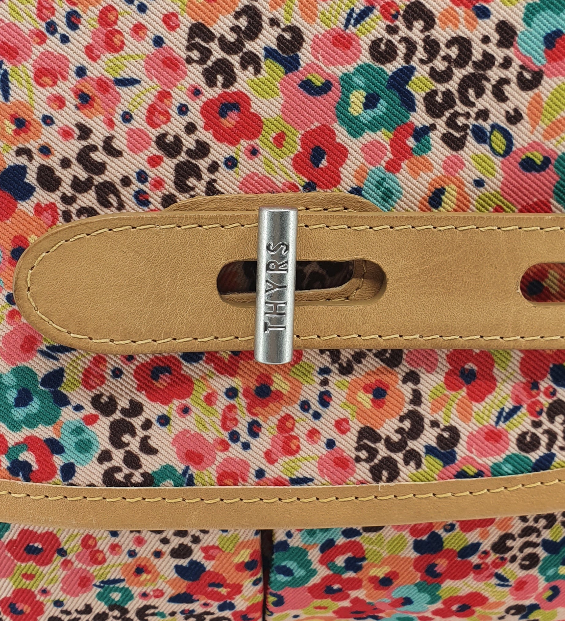 Moyenne besace Made in France tissu fleurs THYRS