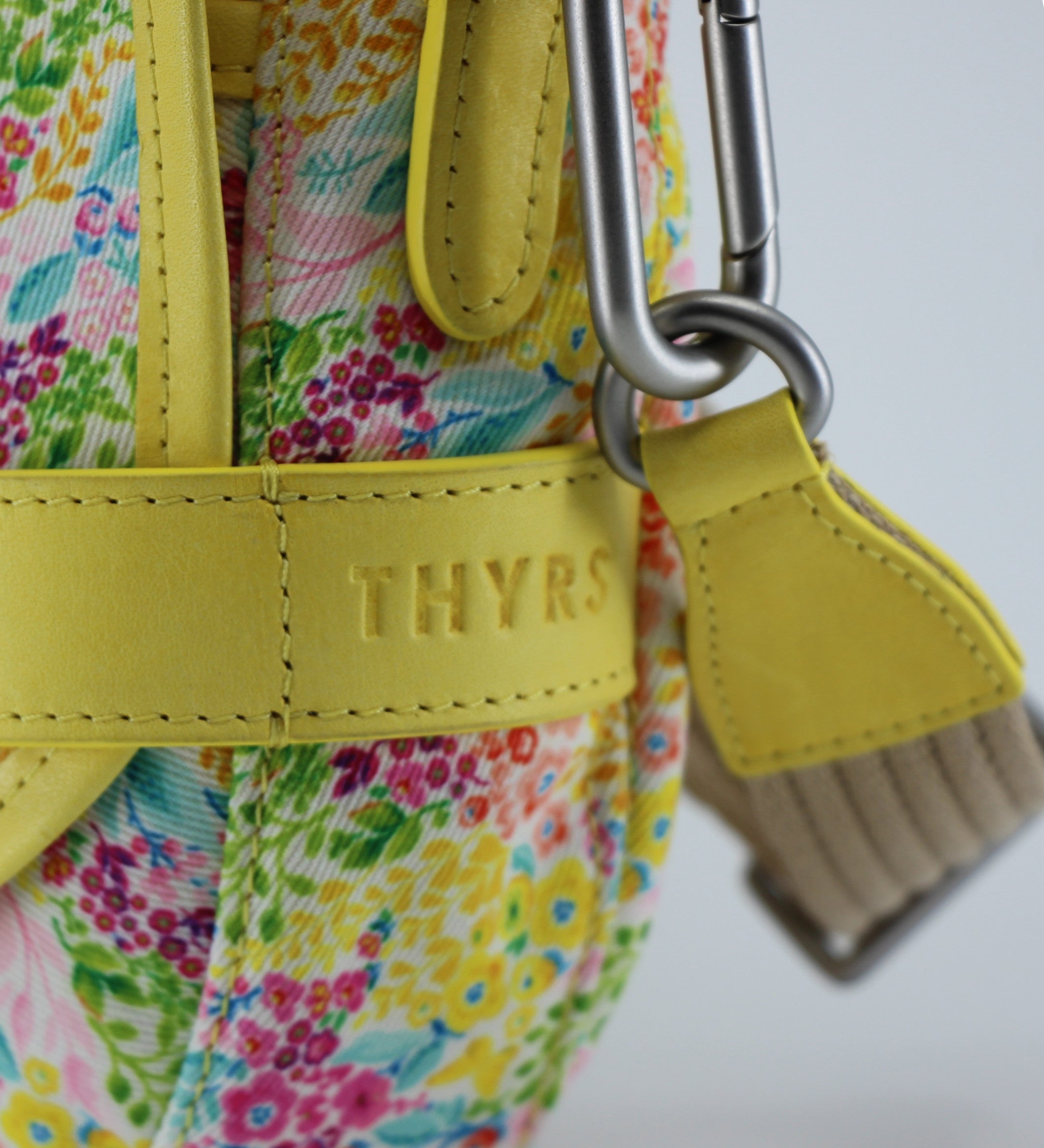 Petite besace made in France tissu fleurs jaune