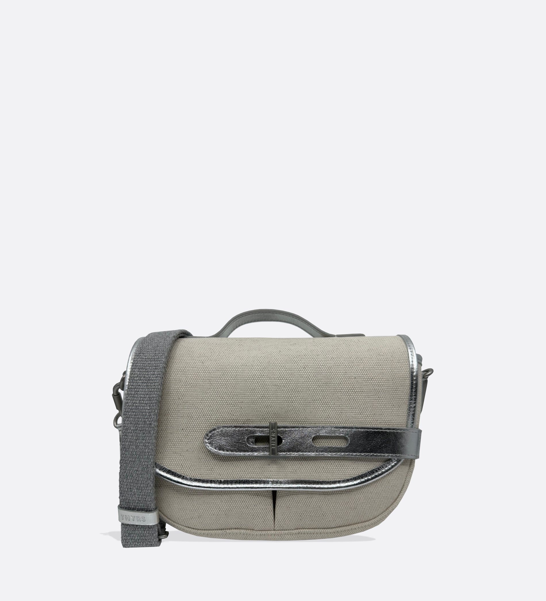 besace made in france THYRS écru et argent