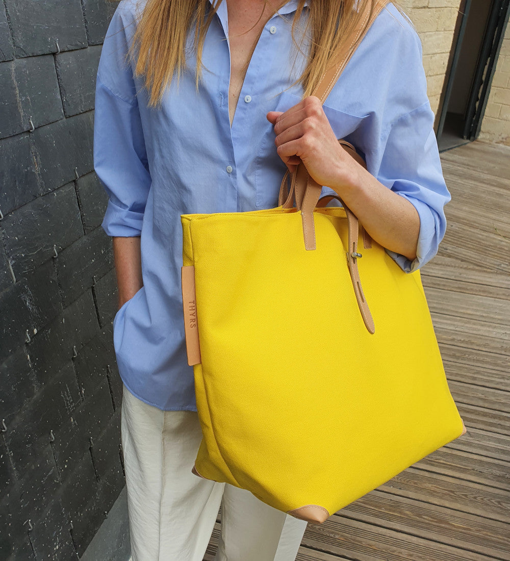 Tote bag fabriqué en France écoresponsable jaune par THYRS